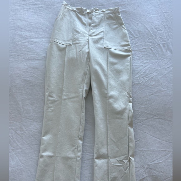 Brand New Straight Leg Leather Pants - Picture 1 of 3